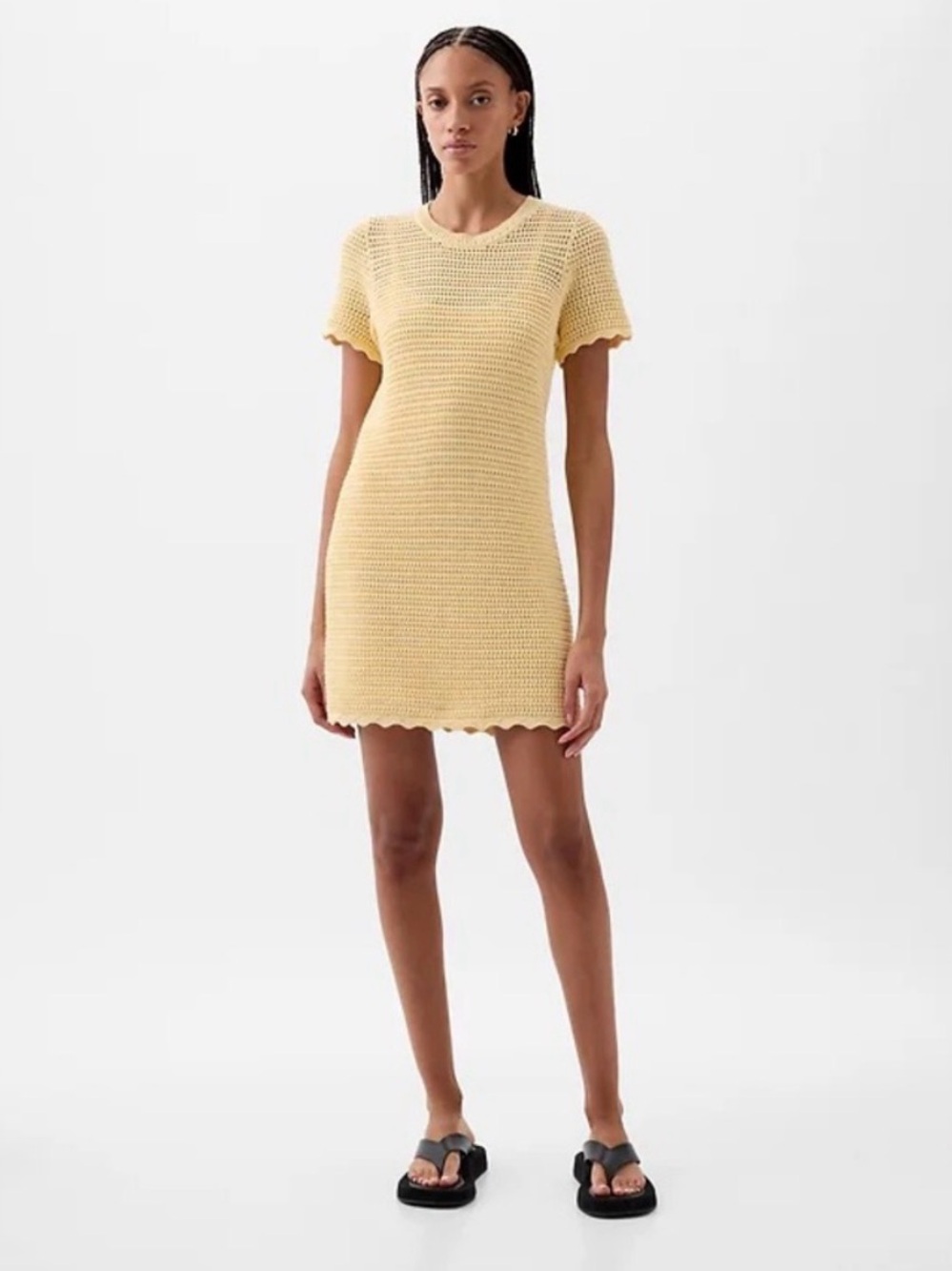 GAP Yellow Crochet Mini Dress